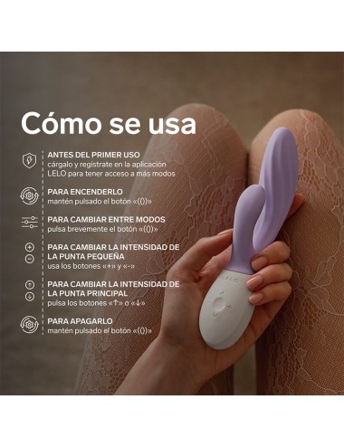 LELO - INA TWIST DOUBLE VIBRATOR RABBIT FOR G-SPOT AND CLITORIS LAVENDER