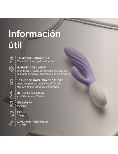 LELO - INA TWIST DOUBLE VIBRATOR RABBIT FOR G-SPOT AND CLITORIS LAVENDER