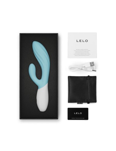 LELO - INA TWIST DOUBLE VIBRATOR RABBIT FOR G-SPOT AND CLITORIS BLUE