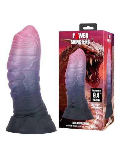 POWER MONSTERS - DREADFUL FIEND BICOLOR FANTASY SILICONE DILDO 24 CM Ø 6 CM