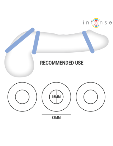INTENSE - WICK SET OF 3 PENIS RINGS VARIOUS COLORS