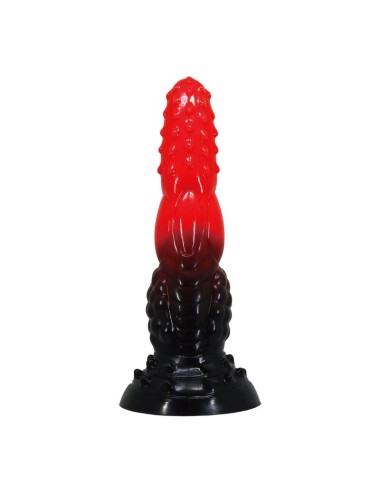 POWER MONSTERS - FIRE DRAGON FANTASY DILDO WITH SUCTION CUP 24.5 CM Ø 5.8 CM RED & BLACK