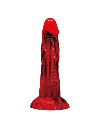 POWER MONSTERS - MINOTAUR FANTASY DILDO WITH SUCTION CUP 21 CM Ø 5 CM RED & BLACK