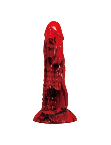 POWER MONSTERS - MINOTAUR FANTASY DILDO WITH SUCTION CUP 21 CM Ø 5 CM RED & BLACK