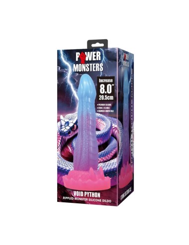 POWER MONSTERS - VOID PYTHON FANTASY DILDO WITH SUCTION CUP 20.5 CM Ø 5.2 CM BLUE