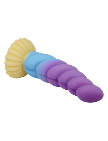 POWER MONSTERS - UNICORN TRICOLOR FANTASY SILICONE DILDO 22 CM Ø 5 CM