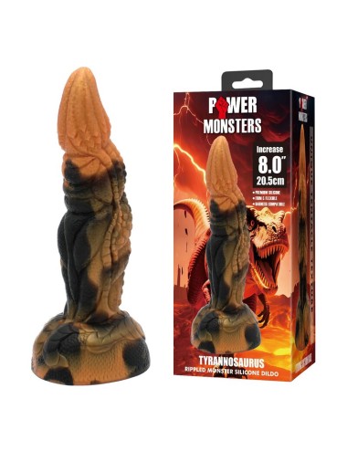 POWER MONSTERS - TYRANNOSAURUS BICOLOR FANTASY SILICONE DILDO 20.5 CM Ø 5 CM