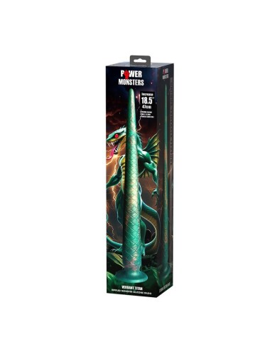 POWER MONSTERS - WILDWYRM TAIL BICOLOR FANTASY SILICONE DILDO 47 CM Ø 4 CM