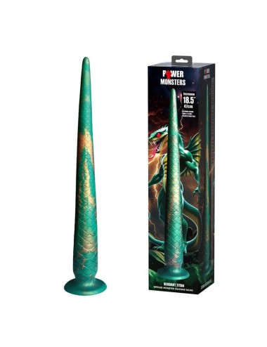 POWER MONSTERS - WILDWYRM TAIL BICOLOR FANTASY SILICONE DILDO 47 CM Ø 4 CM