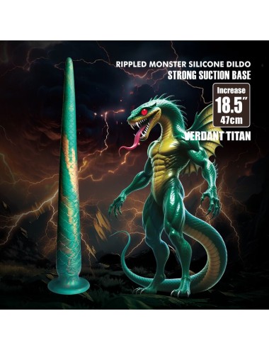 POWER MONSTERS - WILDWYRM TAIL BICOLOR FANTASY SILICONE DILDO 47 CM Ø 4 CM