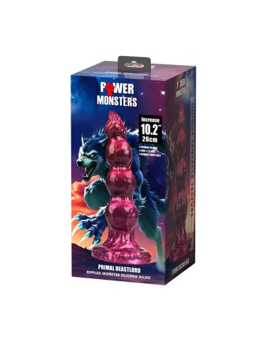 POWER MONSTERS - PRIMAL BEASTLORD PINK TRANSLUCENT FANTASY SILICONE DILDO 26 CM Ø 5 CM