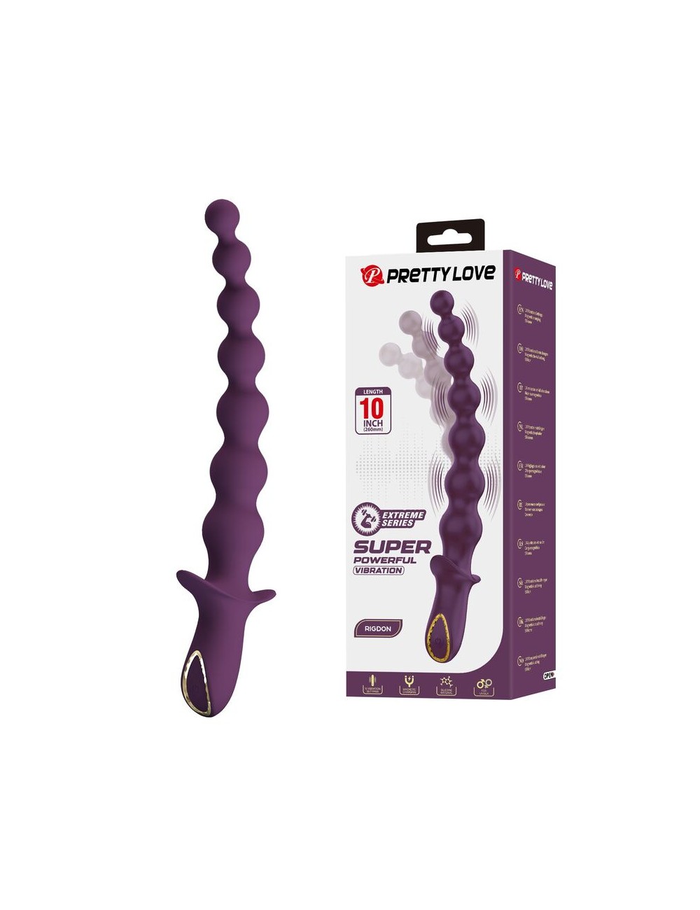 PRETTY LOVE - MADISON RECHARGEABLE ANAL VIBRATOR 10 FUNCTIONS