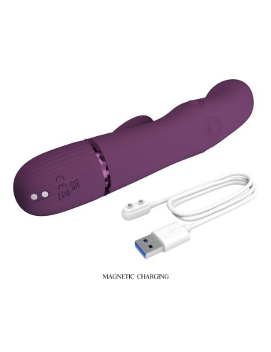PRETTY LOVE - ZACH RECHARGEABLE THRUSTING RABBIT VIBRATOR 5+5 FUNCTIONS