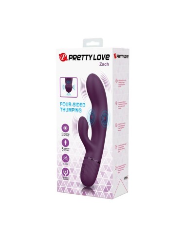 PRETTY LOVE - ZACH RECHARGEABLE THRUSTING RABBIT VIBRATOR 5+5 FUNCTIONS