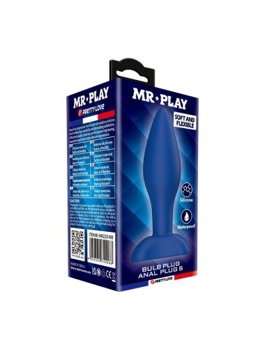 MR PLAY - TAPERED SILICONE ANAL PLUG BLUE S