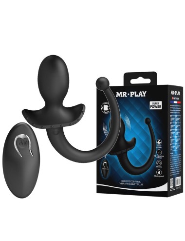 MR PLAY - WIRELESS REMOTE CONTROL ANAL AND PERINEUM VIBRATOR BLACK