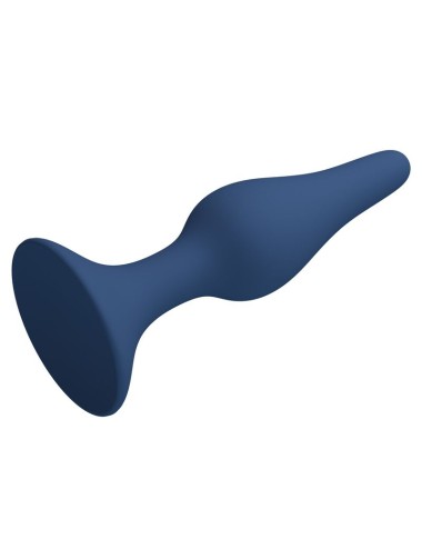 MR PLAY - BLUE SILICONE SLIM ANAL PLUG SIZE S