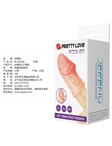 PRETTY LOVE - SOCKER TEXTURED PENIS SLEEVE NATURAL