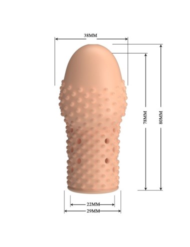 PRETTY LOVE - GEEK'S PENIS SLEEVE GET YOUR PENIS THICKER NATURAL COLOR