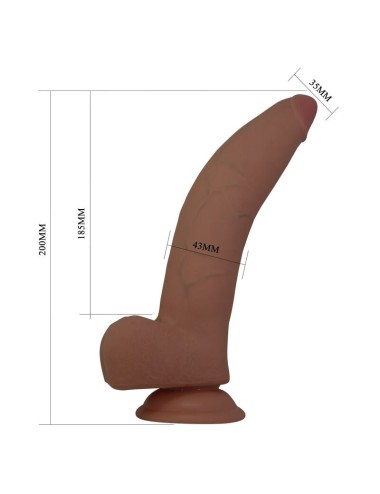 PRETTY LOVE - CUTHBERT REALISTIC FLEXIBLE DILDO 20 CM Ø 5 CM TPE BROWN