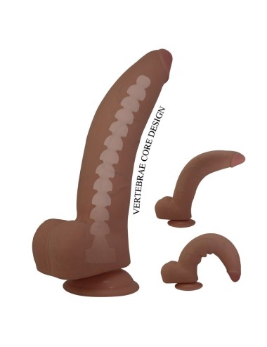 PRETTY LOVE - CUTHBERT REALISTIC FLEXIBLE DILDO 20 CM Ø 5 CM TPE BROWN