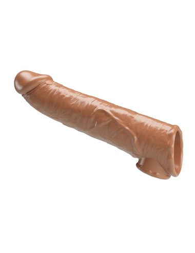 PRETTY LOVE - ADJUSTABLE PENIS EXTENSION SLEEVE 26 CM Ø 4 CM BROWN
