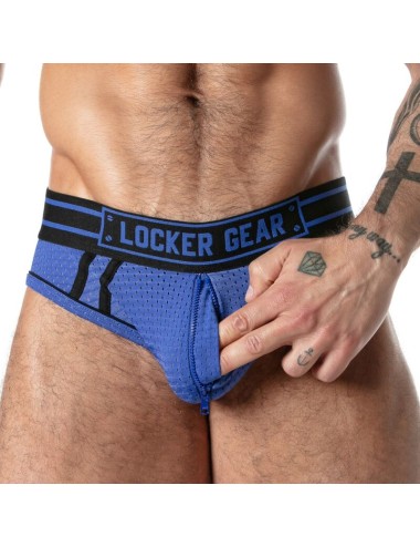 LOCKER GEAR - SPORT MESH JOCK BRIEF BLUE L