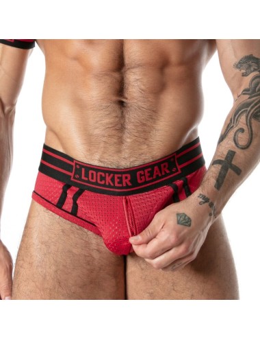 LOCKER GEAR - SPORT MESH JOCK BRIEF RED M