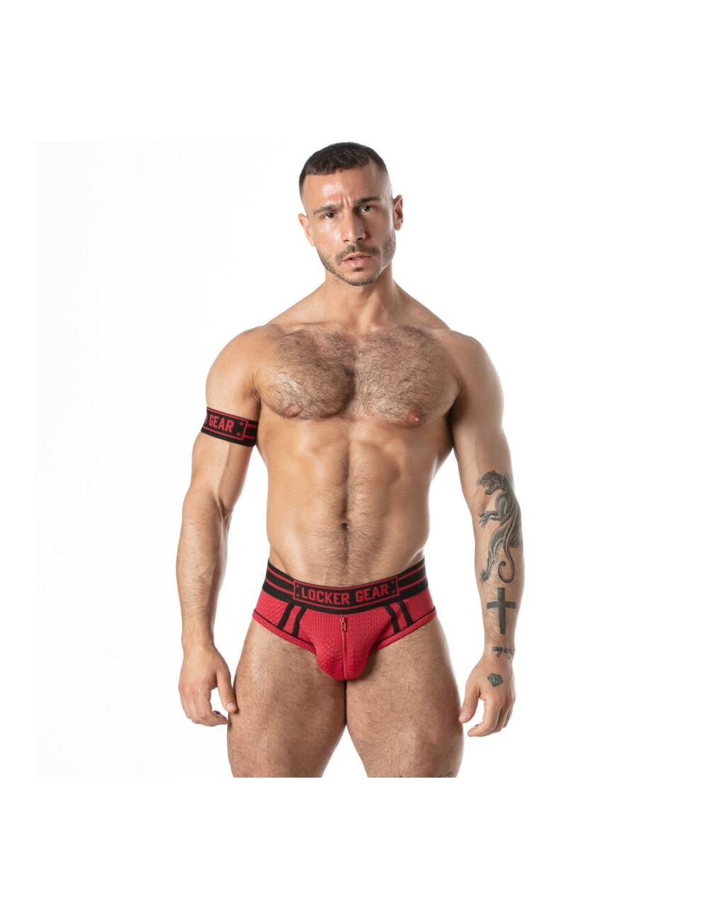 LOCKER GEAR - SPORT MESH JOCK BRIEF RED XL