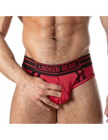 LOCKER GEAR - SPORT MESH JOCK BRIEF RED XL