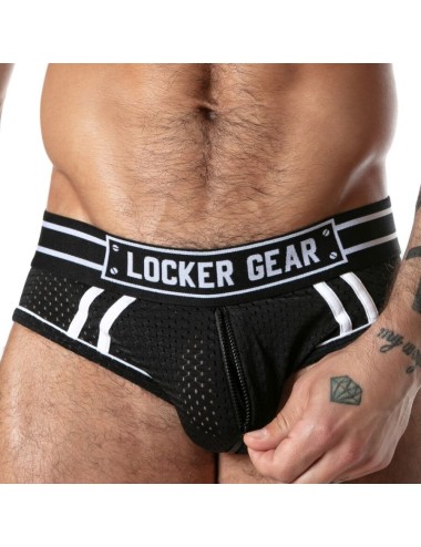 LOCKER GEAR - SPORT MESH JOCK BRIEF BLACK L