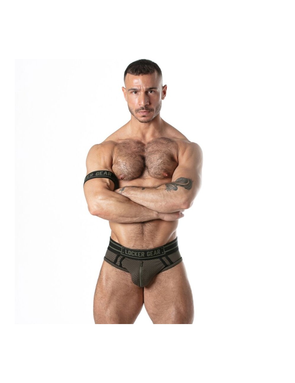 LOCKER GEAR - SPORT MESH JOCK BRIEF KHAKI M