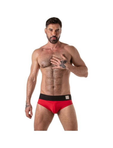 LOCKER GEAR - WIDE WAISTBAND JOCK BRIEF RED S
