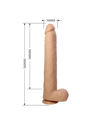 PRETTY LOVE - DANY FLEXIBLE REALISTIC DILDO WITH SUCTION CUP 36 CM -Ø- 5.6 CM