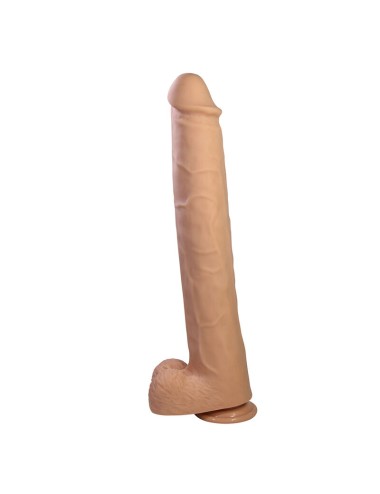 PRETTY LOVE - PAT FLEXIBLE REALISTIC DILDO WITH SUCTION CUP FLESH 40 CM -Ø- 6 CM