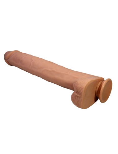PRETTY LOVE - PAT FLEXIBLE REALISTIC DILDO WITH SUCTION CUP FLESH 40 CM -Ø- 6 CM