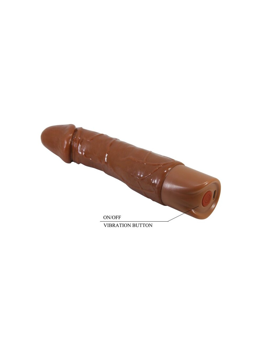 PRETTY LOVE - DONALD REALISTIC VIBRATOR 19.5 CM Ø 4 CM BROWN