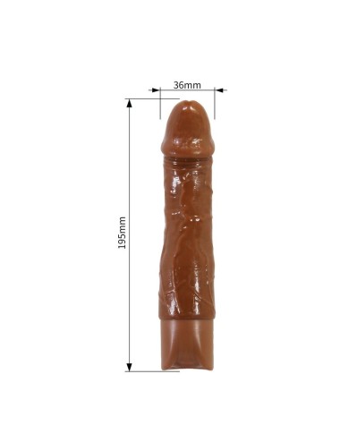 PRETTY LOVE - DONALD REALISTIC VIBRATOR 19.5 CM Ø 4 CM BROWN