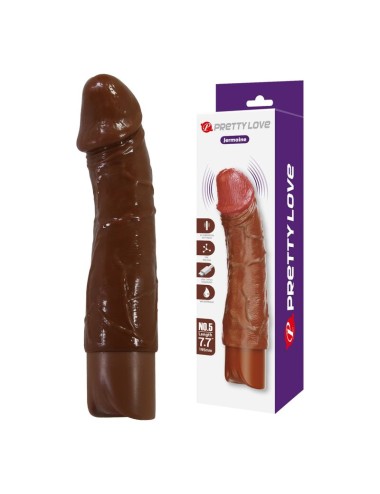 PRETTY LOVE - DONALD REALISTIC VIBRATOR 19.5 CM Ø 4 CM BROWN