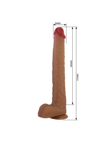 PRETTY LOVE - TERIN PLUS REALISTIC SILICONE DILDO WITH SUCTION CUP 37.6 CM Ø 5.5 CM