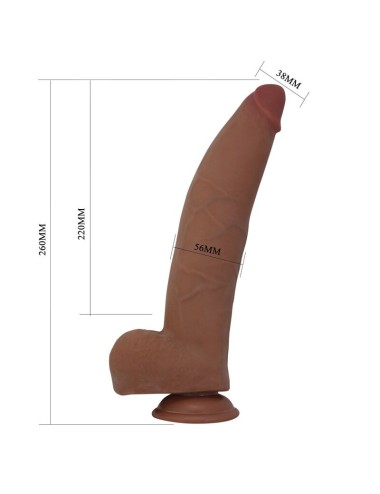 PRETTY LOVE - ULRIC REALISTIC FLEXIBLE DILDO 26 CM Ø 5.5 CM TPE BROWN