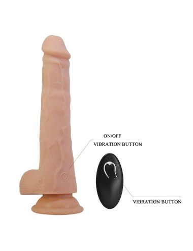 PRETTY LOVE - MILES THRUSTING & ROTATING VIBRATING DILDO REMOTE CONTROL 23.5 CM Ø 4.8 CM NATURAL