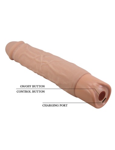 PRETTY LOVE - KESSLER REALISTIC VIBRATING DILDO WITH 10 VIBRATION MODES AND 10 THROWS, 22 CM NATURAL