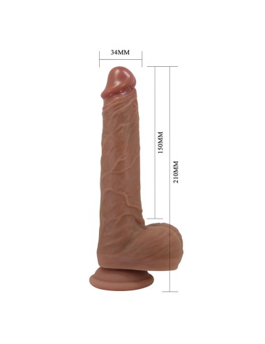 PRETTY LOVE - JONATHAN REALISTIC THRUSTING VIBRATOR WITH REMOTE CONTROL BROWN