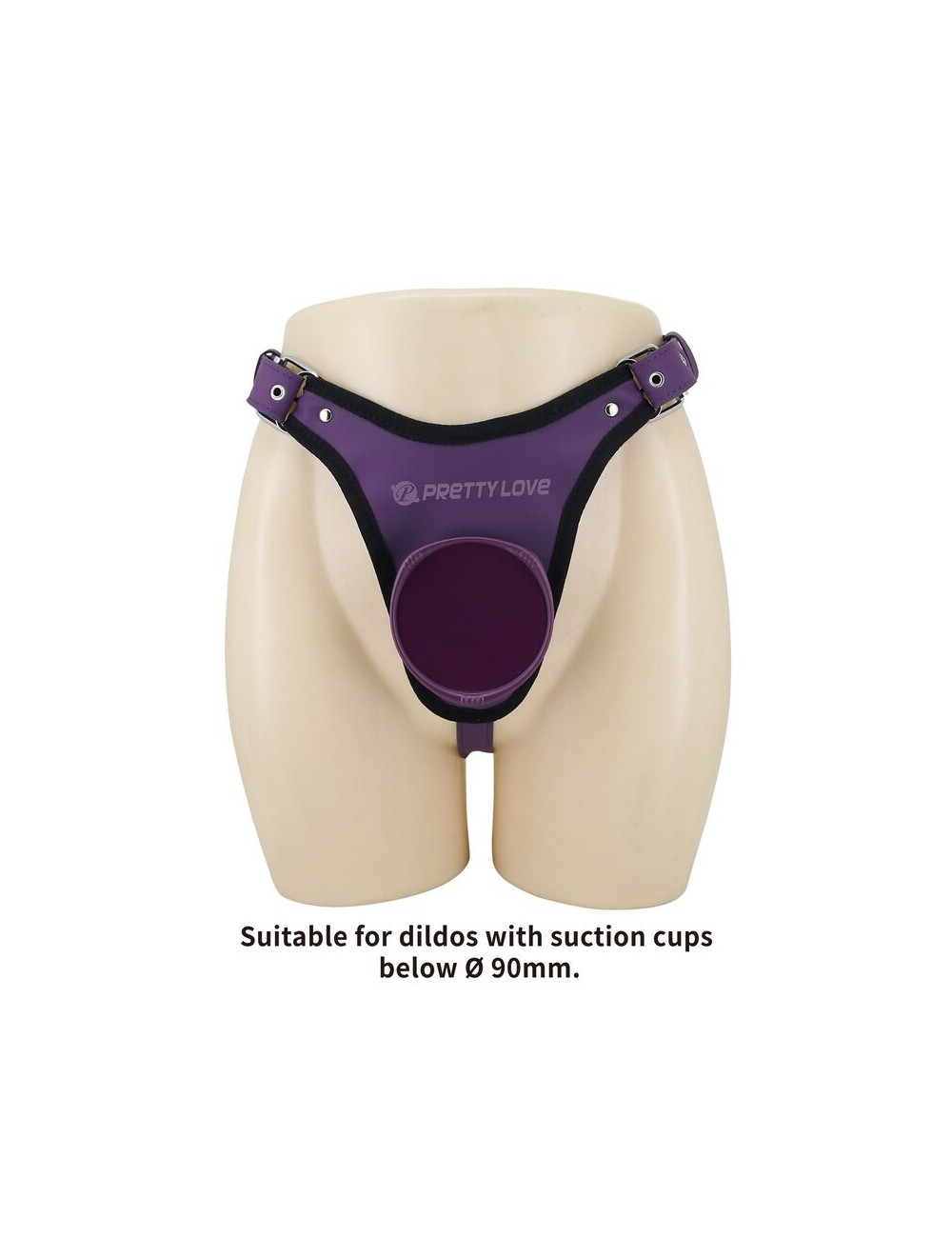 PRETTY LOVE - UNIVERSAL STRAP-ON HARNESS BRIEFS PURPLE AND BLACK