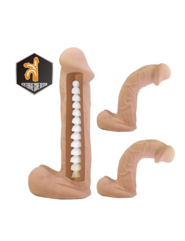 PRETTY LOVE - KASPAR HARNESS WITH FLEXIBLE DILDO 21 CM Ø 5 CM NATURAL