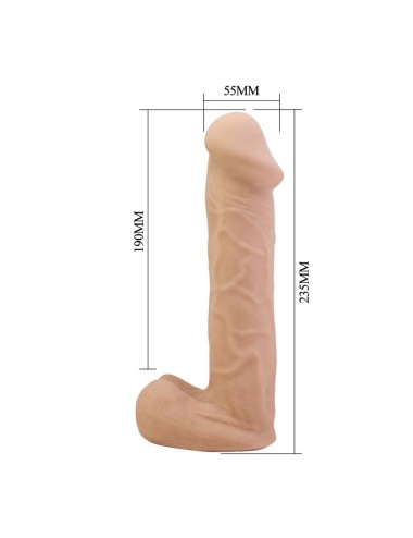 PRETTY LOVE - KASPAR HARNESS WITH FLEXIBLE DILDO 21 CM Ø 5 CM NATURAL