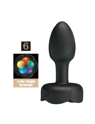 PRETTY LOVE - RECHARGEABLE VIBRATING ANAL PLUG 10 MODES BLACK