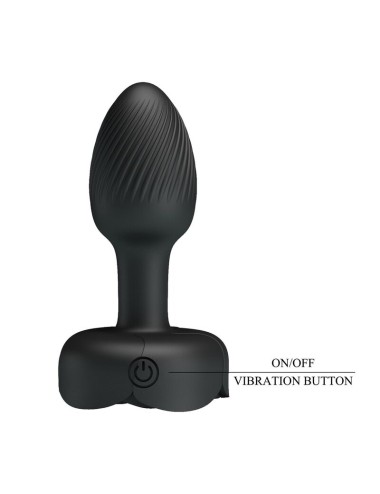 PRETTY LOVE - RECHARGEABLE VIBRATING ANAL PLUG 10 MODES BLACK