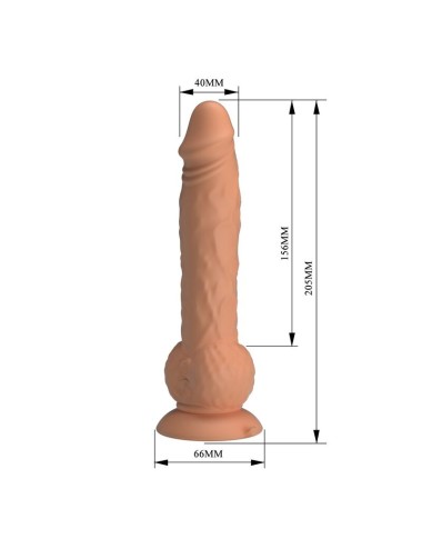 PRETTY LOVE - EREN THRUSTING VIBRATING DILDO 20.5 CM Ø 4.5 CM NATURAL